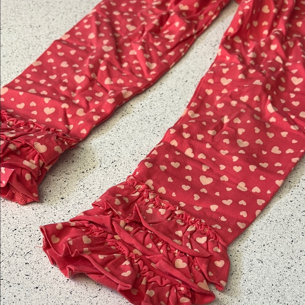 Matilda Jane Heart Patterned Ruffle Leggings - Picture 2 of 4